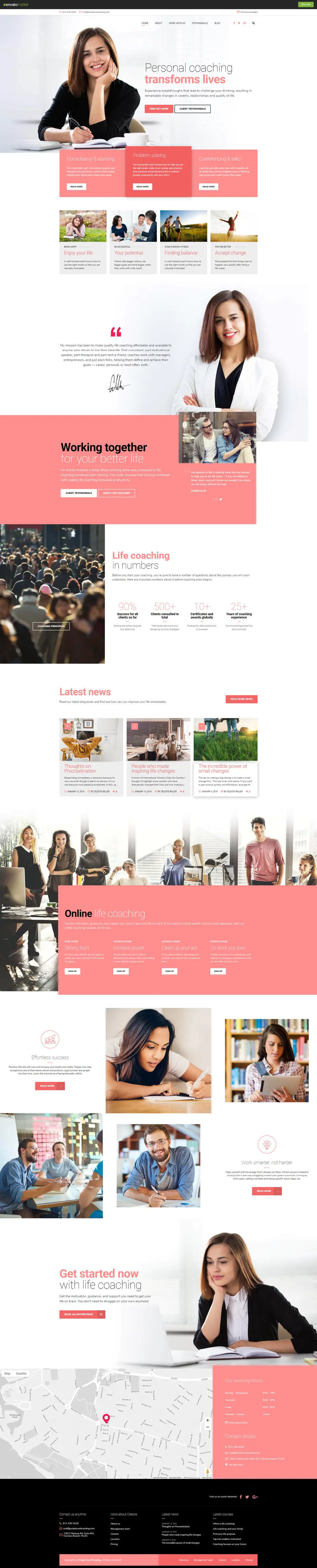 Celeste website, full page