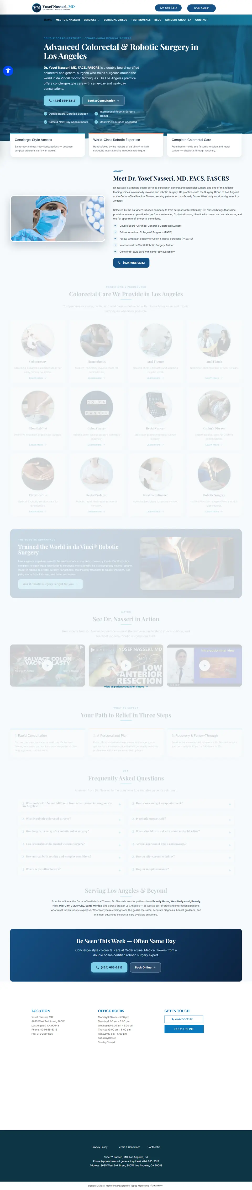 Yosef Nasseri, MD website, full page